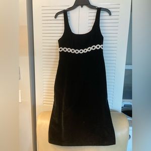 BLACK VELVET COCKTAIL DRESS